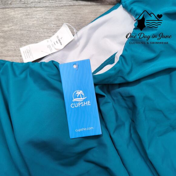 Cupshe High Waist Flounce Bikini Swimsuit Size L - Picture 4 of 7